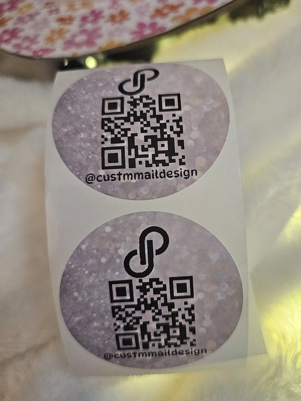 30 Count Stickers Qr Light Purple